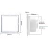 Ventilatore Bagno con Luce 30x30x15,4cm Design Compatto Facile Retrofit
