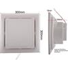 Ventilatore Bagno con Luce 30x30x15,4cm Design Compatto Facile Retrofit