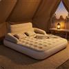 Letto Gonfiabile Tuftato Delicato Sulla Pelle Letto Gonfiabile con Schienale