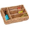 Relaxdays Portaposate da Cassetto, 4 Scomparti Posate, 10,5x42x29 cm O54f