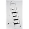 METALCHAIR SRL Sgabello Scala in Acciaio Tappetini sui Gradini 150 Kg Sicuro 5 Gradini