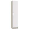 pidema.it MOBILE ARMADIO GUARDAROBA MULTIUSO TRE PIANI 1 ANTA 37X37XH180 CM BIANCO