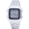 Casio Orologio da uomo Casio Grigio Quadrante Alarm Chrono Dual Time A178WA-1ADF