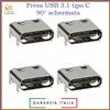 Presa connettore USB tipo C femmina a saldare 4x da pannello usb-c per cellulare