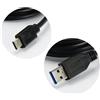 091DCBA Cavo Dati Ricarica Usb To Type C 3.0 Sync 2 Metri Black Per Nokia 6.1 Plus 6.2