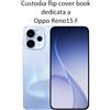 0C2B47A Custodia Smart Book Cover Flip Cover Case Libro Magnetica Nera Per Oppo Reno15 F