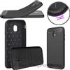 0B3760A Maxy B-case Custodia Cover Effetto Metal Carbon Black Samsung Galaxy A6 (2018)