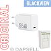 0B1771A Blackview Caricabatterie Ricambio Originale Usb-c 55w Fast White Per Bl6000 Pro