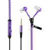 0B2F48A Auricolare Stereo Zipper Cuffie In-ear Microfono Viola Per Realme V60 Pro