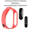 0B3FDBA Tactical Cinturino 518 Watch Originale Silicone Per Xiaomi Mi Band 3 - 4 Red