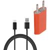 0C05AEA Caricabatterie Caricatore Cavo Type-c 1a 5w Orange Per Samsung Galaxy A8 (2018)