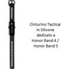 0B3FF1A Tactical Cinturino 438 Watch Originale Silicone Per Honor Band 4, Band 5 Black 4