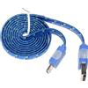 090BA5A Cavo Dati Led Lace Luminoso Cordino Microusb Blu Per Samsung Beat Techno M2520
