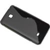 0313E0A Ssyl Custodia In Silicone S-line Back Cover Case Tpu Per Lg Optimus F5 P875 Nero
