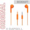 05C807A Microsoft Auricolare Originale Stereo Wh-308 Ergonomico Orange Nokia E63 E72 E73