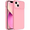 031E73A Custodia Silicon Slide Case Back Cover Tpu Slim Per Apple Iphone 15 Plus Pink