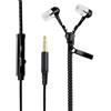 0B2A15A Auricolare Stereo Zipper Cuffie In-ear Microfono Black Per Zte Axon 60 Lite