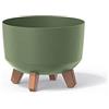 Prosperplast Vaso da fiori 9,8L Gracia 29x29x22 cm, Verde