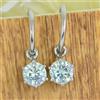 6.00 KT Decorato Blu Trattato Diamante Orecchini Pendenti VVS1 Certificato!