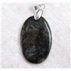 JM-IMPORT Larvikite 38 Carati - Ciondolo Cabochon Pietra Naturale - Norvegia DP87