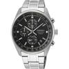SEIKO Sport Chrono SSB379P1 Black Dial Orologio Quarzo Bracciale Acciaio