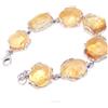 NALBORI bracciale tutto vero argento 925 quarzo citrino lemon pietre naturali giallo