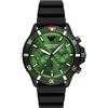 Emporio Armani AR11463 Orologio Uomo Cronografo Quadrante Verde Bracciale Gomma
