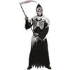 Widmann Grim Reaper (Robe With Rib Cage, Belt, Hooded Mask) (S) Black