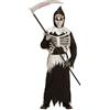Widmann Grim Reaper (Tunic With Rib Cage, Belt, Hooded Mask) (140 cm / 8-10 Year
