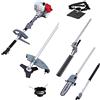 IKRA utensile multifunzione a scoppio IBKH 4in1 : decespugliatore, tagliabordi, potatore, tagliasiepi telescopico incl. prolunga