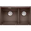 BLANCO SUBLINE 430/270-U - Lavello da cucina in granito sotto-top doppio per basi di lavello con larghezza di 80 cm - SILGRANIT - Marrone - 523160