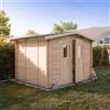 TheGoodGarden Casetta in Legno 2,5x2,5 Ludovica Blockhouse 25 mm con Pavimento e Porta Doppia
