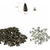 Trimming Shop 100 Plastica Pin Retro Fix Punk Borchie Arrotondato Cono Rivetto Pelle Nuova