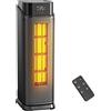 QEXREED Termoventilatore Ceramica 2000W Basso Consumo, Timer 24H, Sicurezza, Telecomando