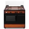 Ducati Cucina a Gas 4 Fuochi Forno a Gas 90x60 cm Marrone Sfumato Ducati SD490GB