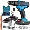 Acd & Shop Trapano Avvitatore Con 2 Batteria Litio a Percussione 21V Con Valigia Da Lavoro