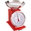 TERRAILLON Bilancia Cucina Vintage Rossa | 5 Kg, Tara Manuale, Vaschetta 1 Litro