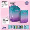 Tinta Unita Zaino Scuola 3 Scomparti Tinta Unita Dream Cross Gradient + Astuccio One Time