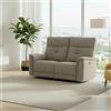 DecHome Divano Relax 2 Posti Reclinabile Elettrico 157x96x105 cm Sabbia Elysio DecHome