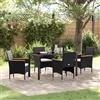 vidaXL Set da Pranzo per Giardino con cuscino polyrattan Mobili Esterno Rattan vidaXL