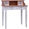 vidaXL Scrivania con Cassetti 90x50x101cm Massello di Recupero Diversi Colori vidaXL