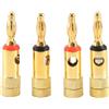 No Spine A Banana Placcate 2 Rosso 2 Nero 4mm 4 Pezzi LL68-4BP1 U5J94764