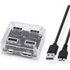 No 4 Porte USB 3.0 2.0 Hub Splitter 5 Gbps USB A Slot Docking Station Adattato5743
