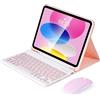 SOPPY Custodia con Tastiera e Mouse per iPad 11a Generazione (A16) 11 Pollici 20