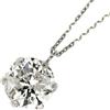 Nessuno Nuovissima collana con ciondolo in diamante Pt900/ Pt850 LDH 1,00 ct G I1 spe...