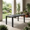 KETER Tavolo da Giardino Rettangolare Resina 147x90xH cm Antracite Julie