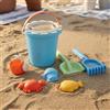 Set Secchiello Spiaggia Manico Kit Giochi Sabbia Gioco Creativo per Sabbiera