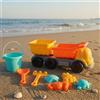 Set Secchiello Spiaggia Manico Kit Giochi Sabbia Gioco Creativo per Sabbiera