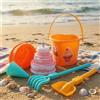 Set Secchiello Spiaggia Manico Kit Giochi Sabbia Gioco Creativo per Sabbiera
