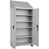 Prometal Armadio Tutto Piani 4 Ripiani 100x40x179 cm Metallo Grigio + Tetto Inclinato